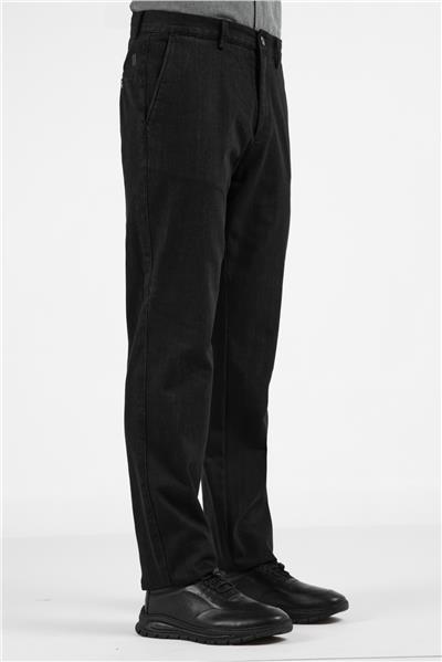 Siyah Yan Cep Casual Comfort Fit Pamuklu Chino Pantolon 1003255171