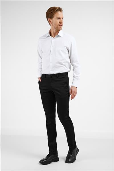 Siyah Yan Cep Casual Slim Fit Pamuklu Chino Pantolon 1003255172