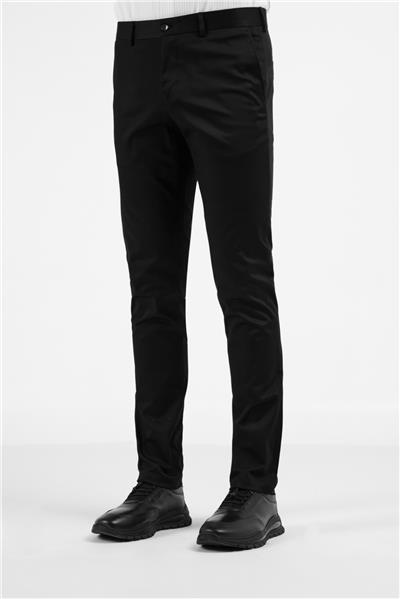 Siyah Yan Cep Casual Slim Fit Pamuklu Chino Pantolon 1003255172