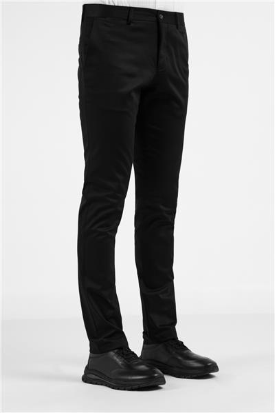 Siyah Yan Cep Casual Slim Fit Pamuklu Chino Pantolon 1003255172
