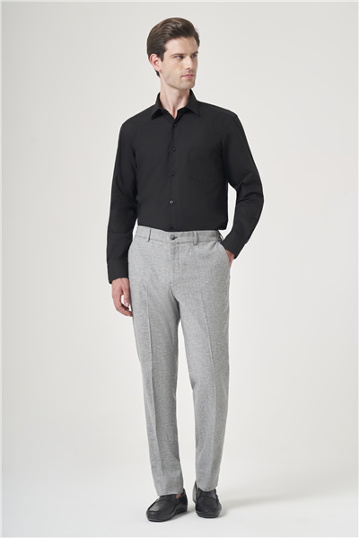 Siyah Yan Cep Comfort Fit Pamuklu Chino Pantolon 1003260167