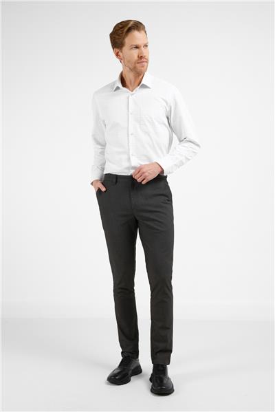 Siyah Yan Cep Düz Paça Pamuklu Slim Fit Chino Casual Pantolon 1003255164