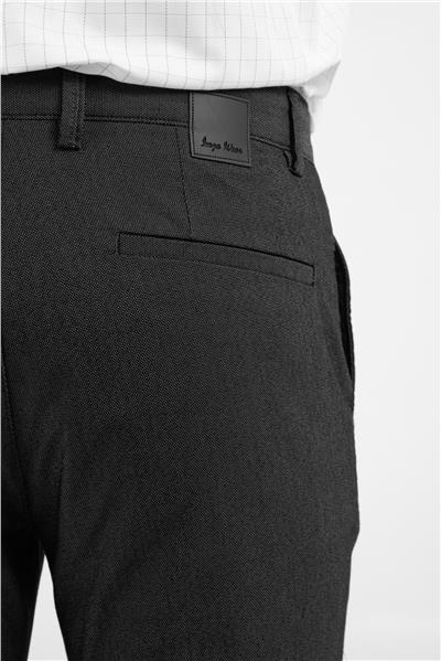 Siyah Yan Cep Düz Paça Pamuklu Slim Fit Chino Casual Pantolon 1003255164