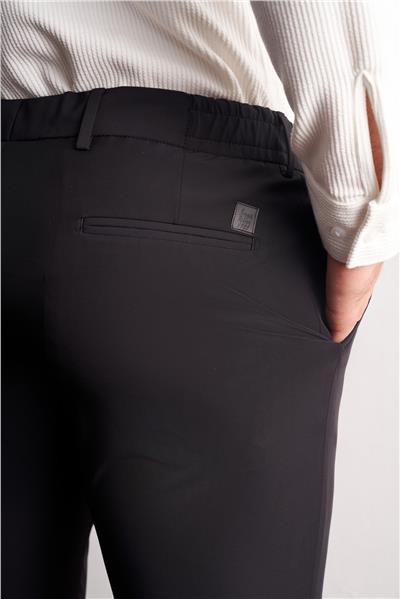 Siyah Yan Cep Düz Paça  Slim Fit Chino Casual Pantolon 1003255158