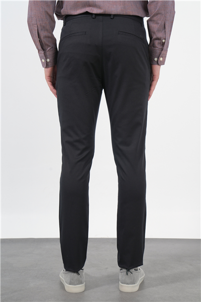 Siyah Yan Cep Slim Fit Casual Pamuklu Chino Pantolon 1003260178