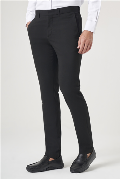 Siyah Yan Cep Slim Fit Esnek Chino Pantolon 1003260154