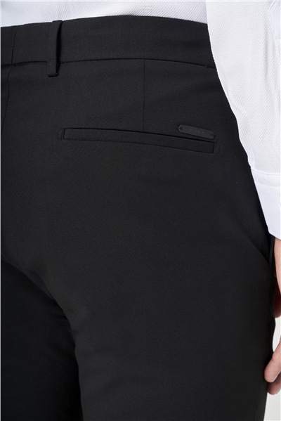 Siyah Yan Cep Slim Fit Esnek Chino Pantolon 1003260154