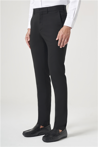 Siyah Yan Cep Slim Fit Esnek Chino Pantolon 1003260154