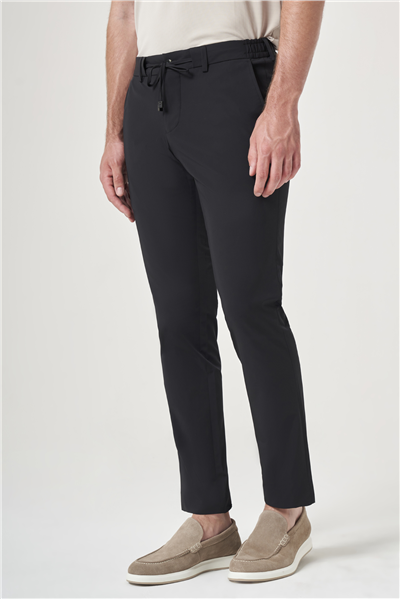 Siyah Yan Cep Slim Fit Jogger Pantolon 1003260166