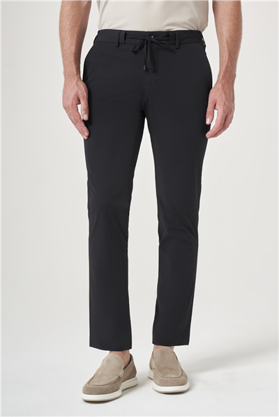 Siyah Yan Cep Slim Fit Jogger Pantolon 1003260166
