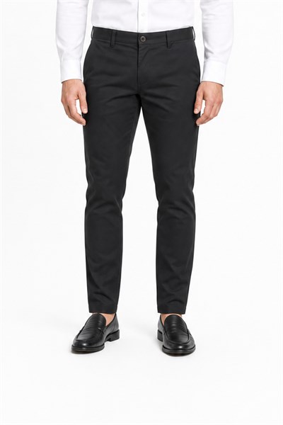 Siyah Yan Cep Slim Fit Pamuklu Chino Pantolon 1003260168