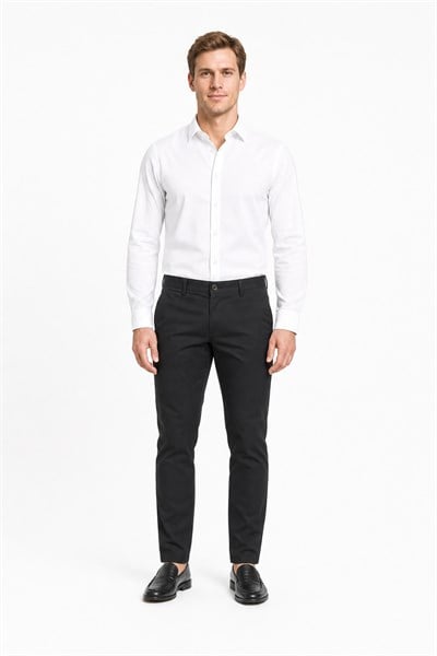 Siyah Yan Cep Slim Fit Pamuklu Chino Pantolon 1003260168