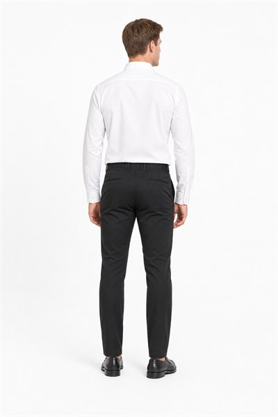 Siyah Yan Cep Slim Fit Pamuklu Chino Pantolon 1003260168