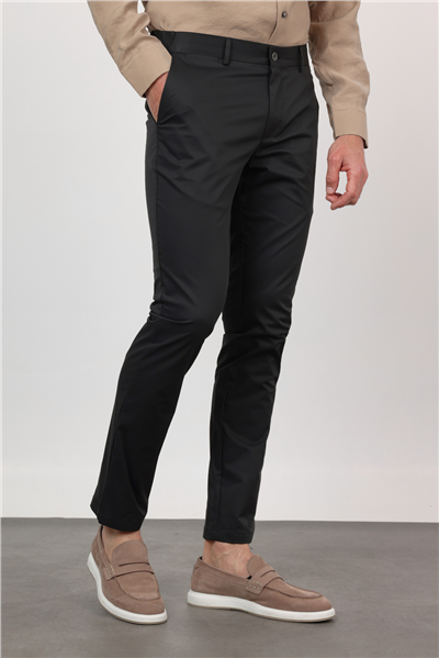 Siyah Yan Cep Slim Fit Pamuklu Chino Pantolon 1003260168