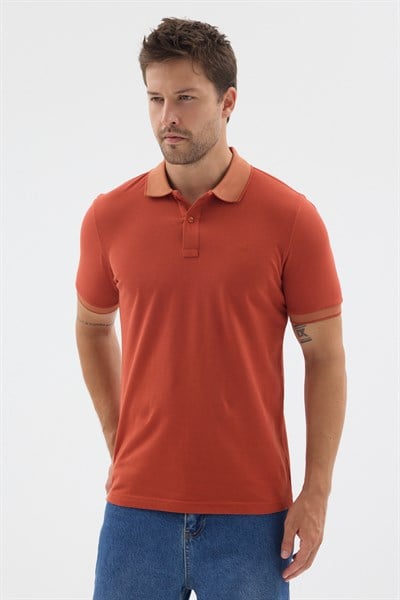 Tarçın Polo Yaka Pike Kısa Kol Slim Fit %100 Pamuk Tişört 1011260171