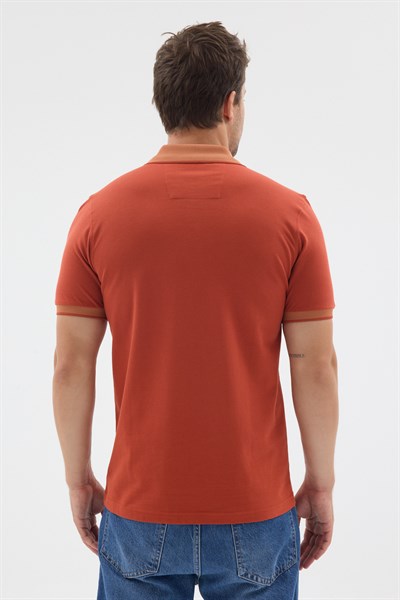 Tarçın Polo Yaka Pike Kısa Kol Slim Fit %100 Pamuk Tişört 1011260171