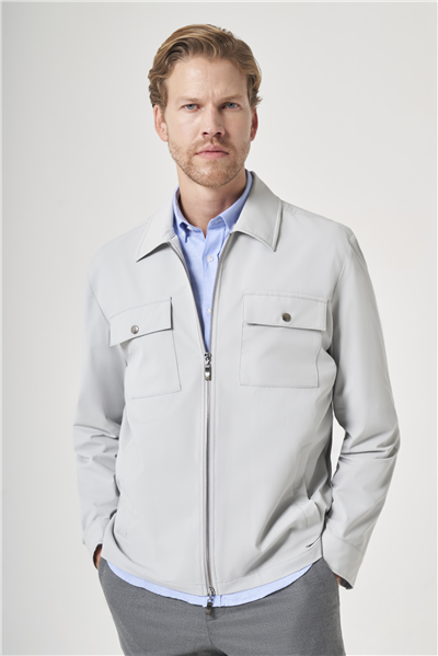 Taş Berberi Yaka Gabardin Düz Slim Fit Casual Mont 1007260151