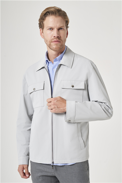 Taş Berberi Yaka Gabardin Düz Slim Fit Casual Mont 1007260151