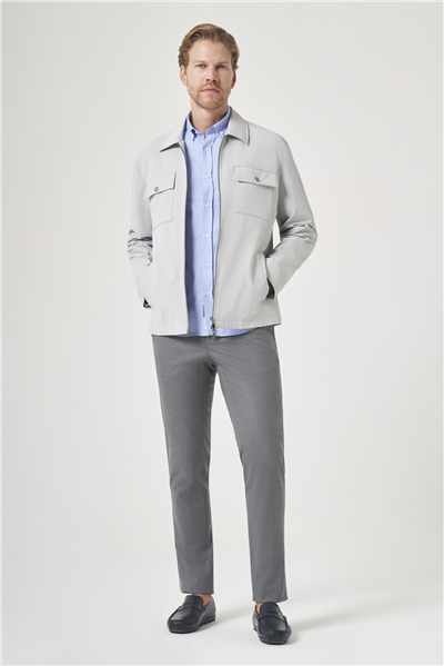 Taş Berberi Yaka Gabardin Düz Slim Fit Casual Mont 1007260151