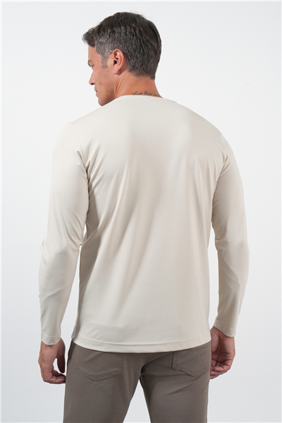 Taş Bisiklet Yaka Uzun Kol Örme Standart Fit Esnek Sweatshirt 1013260150