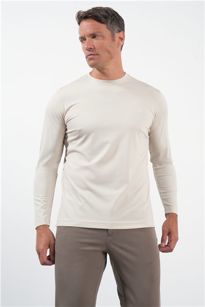 Taş Bisiklet Yaka Uzun Kol Örme Standart Fit Esnek Sweatshirt 1013260150