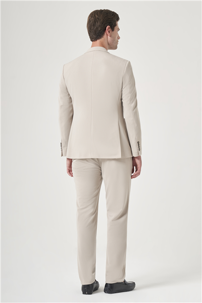 Taş Mono Yaka 6 Drop Slim Fit Beli Lastikli Takım Elbise 1001260194