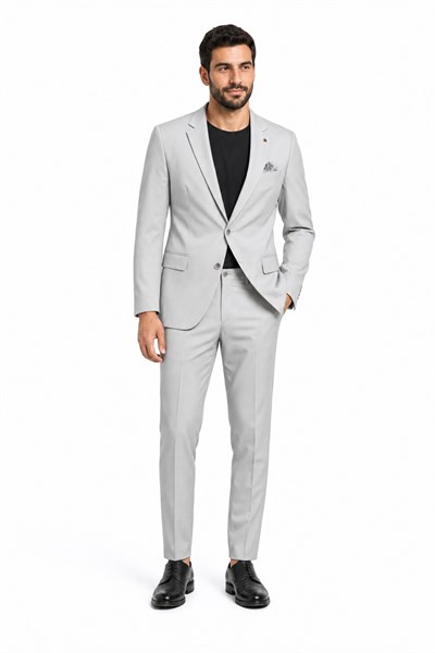Taş Mono Yaka 6 Drop Slim Fit Yarım Astar Esnek Takım Elbise 1001260162