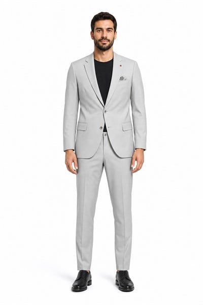 Taş Mono Yaka 6 Drop Slim Fit Yarım Astar Esnek Takım Elbise 1001260162