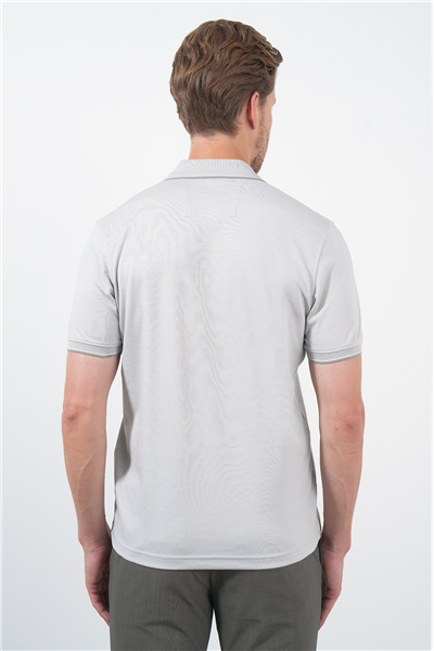 Taş Polo Yaka Kısa Kol Cepsiz Comfort Fit Pamuklu Tişört 1011260153