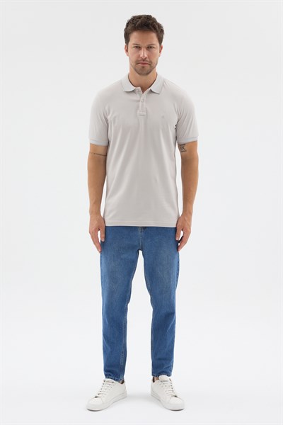 Taş Polo Yaka Pike Kısa Kol Slim Fit %100 Pamuk Tişört 1011260171