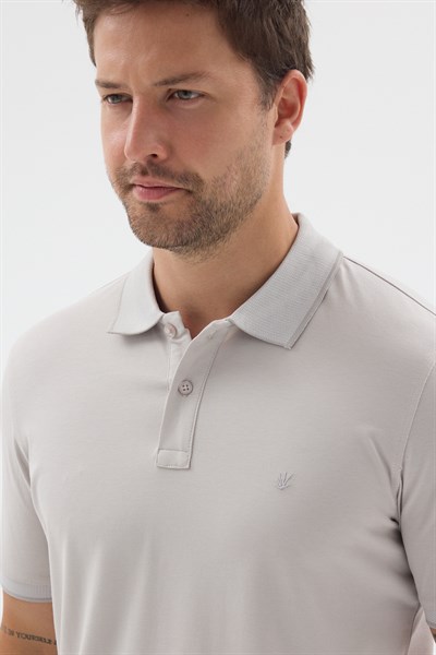 Taş Polo Yaka Pike Kısa Kol Slim Fit %100 Pamuk Tişört 1011260171