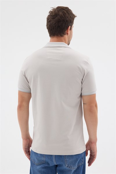 Taş Polo Yaka Pike Kısa Kol Slim Fit %100 Pamuk Tişört 1011260171