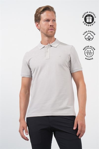 Taş Polo Yaka Pike Kısa Kol Slim Fit Pamuklu Tişört 1011260170