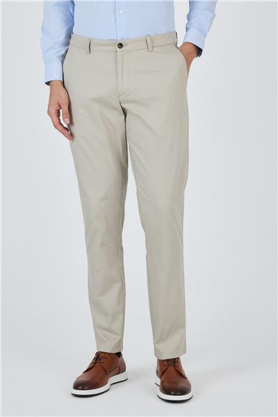 Gabardin Yan Cep Düz Paça Comfort Fit Pamuklu Casual Chino Pantolon 1003250121
