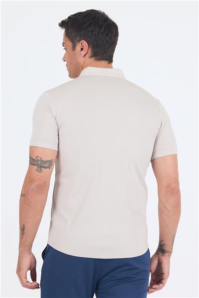Taş italyan Düğmeli Yaka Kısa Kol Cepsiz Slim Fit Gömlek 1004250255