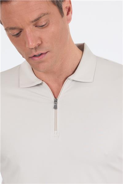 Taş Rengi Kısa Kol Düz Suprem Polo Yaka Cepsiz Esnek Casual Slim Fit Tişört 1011250161