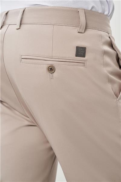 Kahverengi Pamuklu Yandan Cepli Casual Slim Fit Chino Pantolon 1003245168