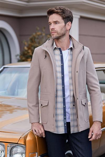 Turuncu Uzun Kol Ekose Desen Gabardin Cepsiz Pamuklu Classic Comfort Fit Gömlek 1004245165