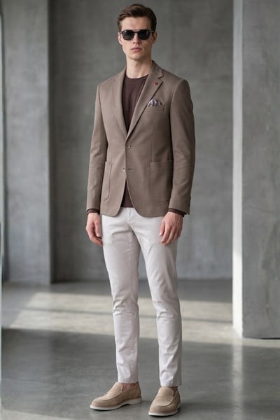 Vizon 6 Drop Slim Fit Pamuklu Ceket 1002260126