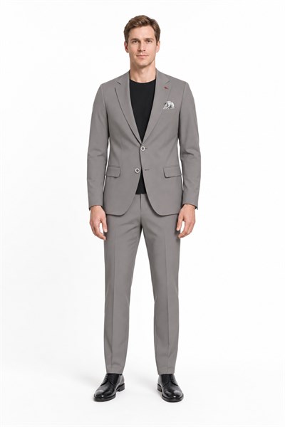 Vizon Mono Yaka 6 Drop Slim Fit Yarım Astar Esnek Takım Elbise 1001260162