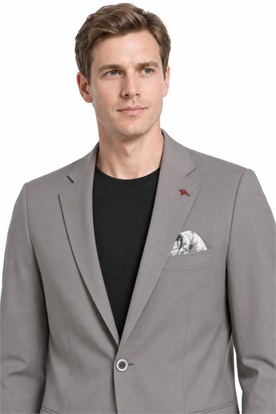 Vizon Mono Yaka 6 Drop Slim Fit Yarım Astar Esnek Takım Elbise 1001260162
