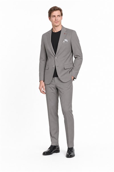 Vizon Mono Yaka 6 Drop Slim Fit Yarım Astar Esnek Takım Elbise 1001260162