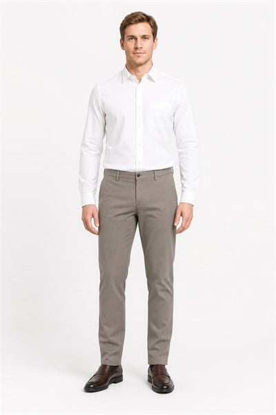 Vizon Yan Cep Comfort Fit Pamuklu Chino Pantolon 1003260172