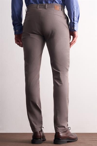 Vizon Yan Cep Düz Paça Pamuklu Slim Fit Chino Casual Pantolon 1003255164