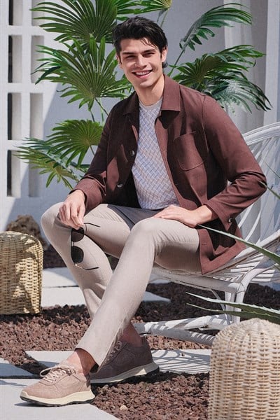 Yan Cep Keten Slim Fit Keten Karışımlı Jogger Pantolon 1003260169