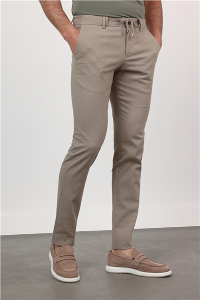 Yan Cep Keten Slim Fit Keten Karışımlı Jogger Pantolon 1003260169