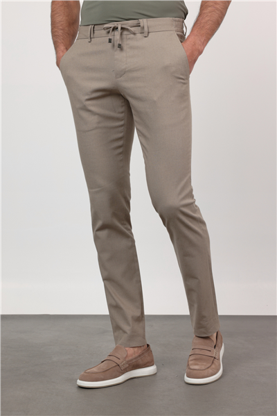 Yan Cep Keten Slim Fit Keten Karışımlı Jogger Pantolon 1003260169