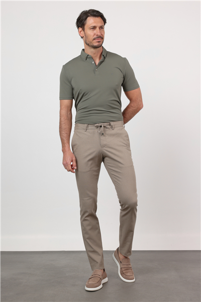 Yan Cep Keten Slim Fit Keten Karışımlı Jogger Pantolon 1003260169