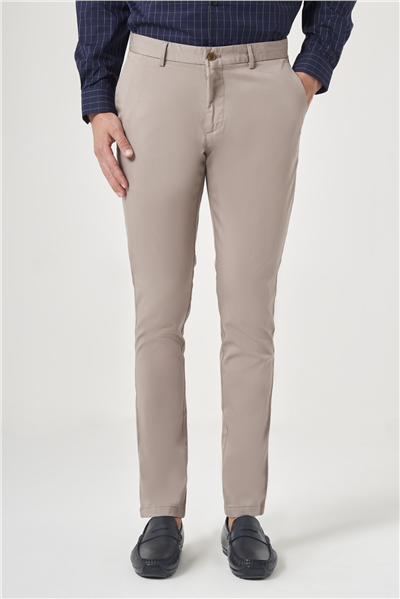 Vizon Yan Cep Slim Fit Casual Pamuklu Chino Pantolon 1003260178