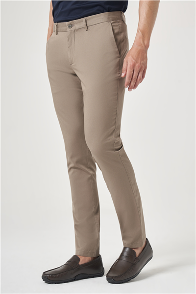 Vizon Yan Cep Slim Fit Casual Pamuklu Chino Pantolon 1003260178